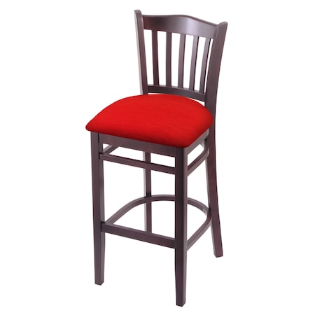 Holland Bar Stool Co 25" Counter Stool, Dark Cherry Finish, Canter Red Seat 312025DC011